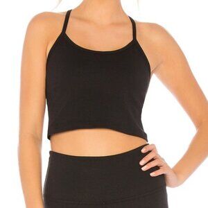 Beyond Yoga Black Slim Racerback Cropped Tank